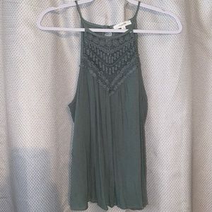 Olive green tank top
